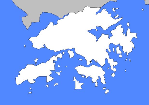 Carte vierge de Hong Kong Carte vierge de Hong Kong