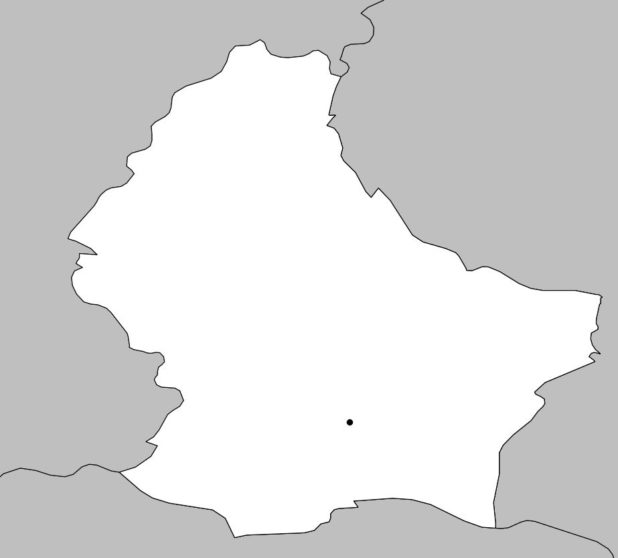 Carte vierge du Luxembourg