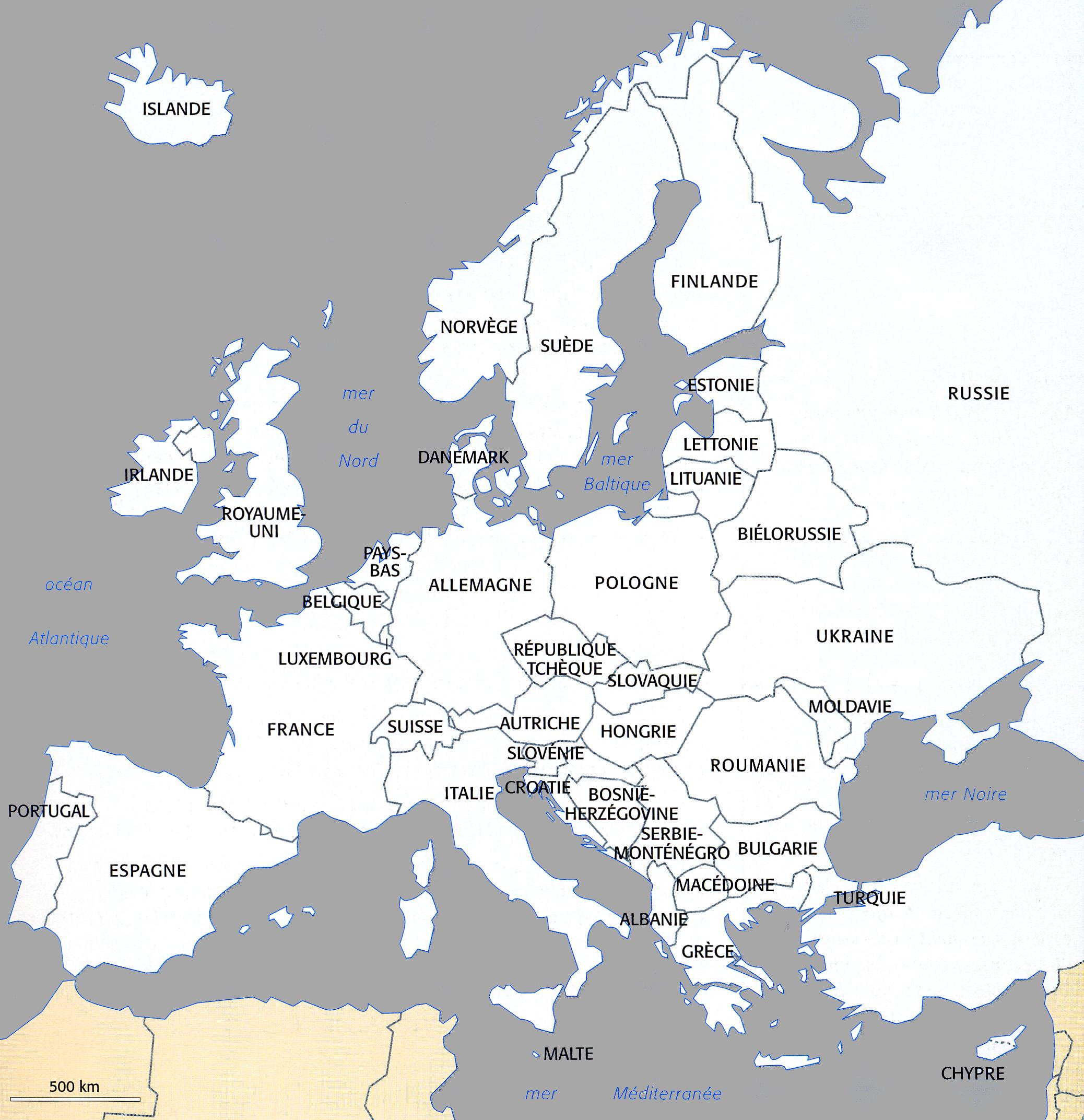 carte-europe-pays