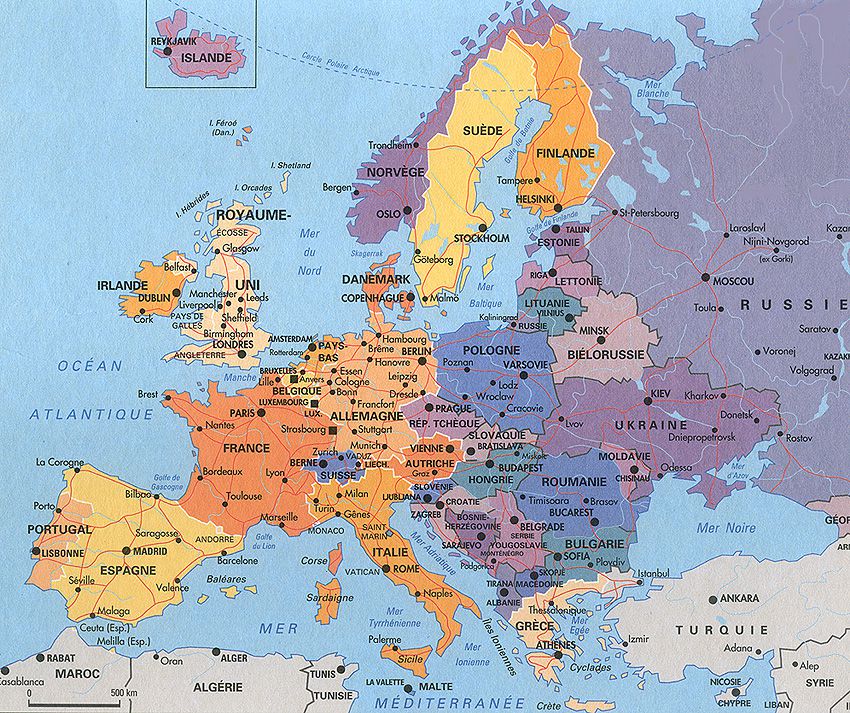 Toute l'Europe : Carte de l'Union européenne et de ses ...