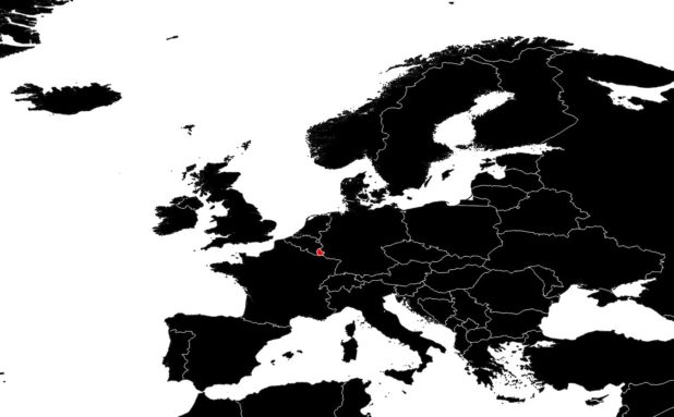 Luxembourg sur une carte d'Europe