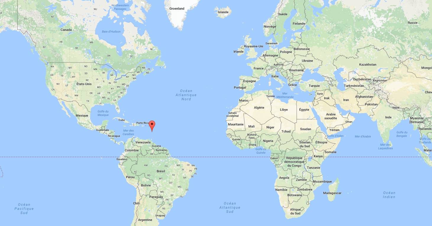 Où se trouve la Martinique sur une carte du monde ?