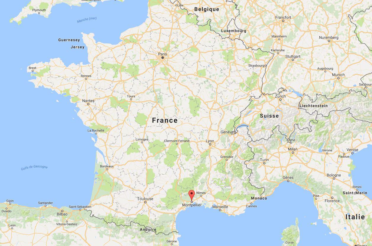 Info • montpellier sur la carte de france