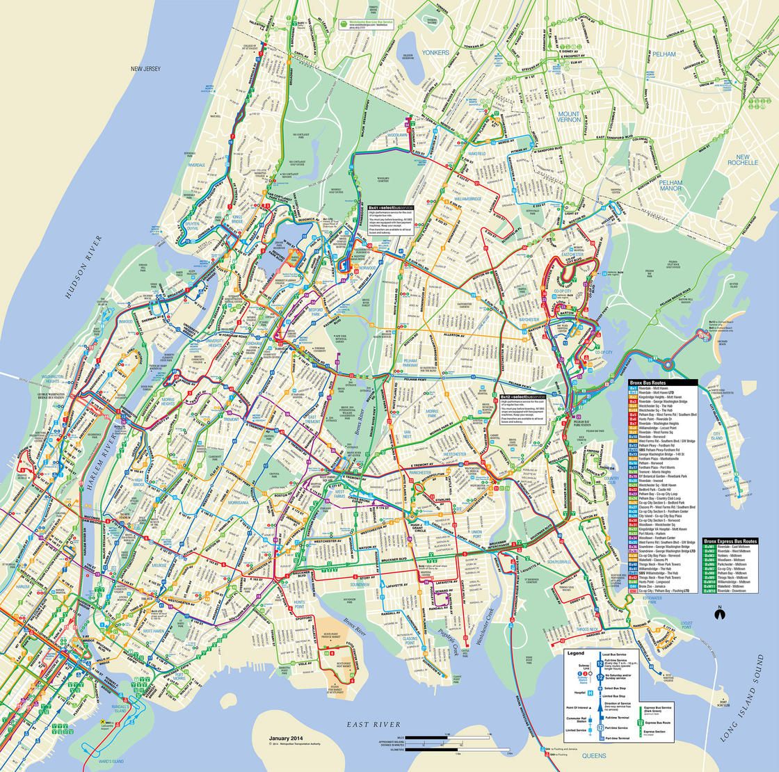 Carte de New York - Cartes et plans des bus, métro, sites touristiques...