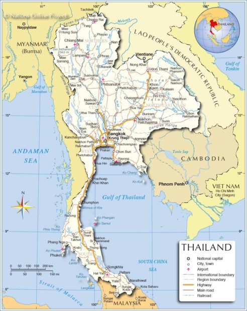Thaïlande carte