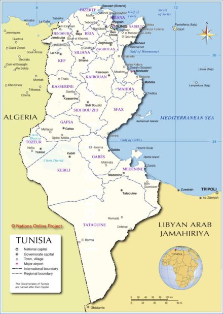 Tunisie carte