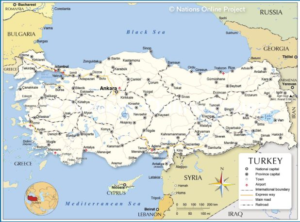 Carte de la Turquie