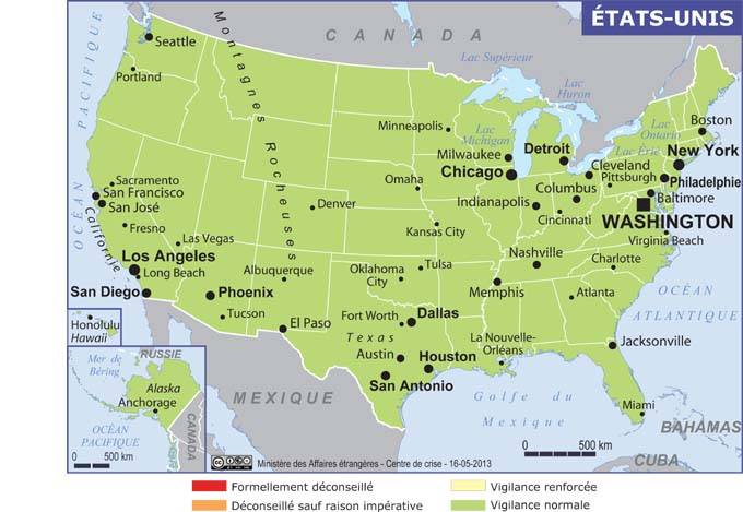 carte usa ville etat