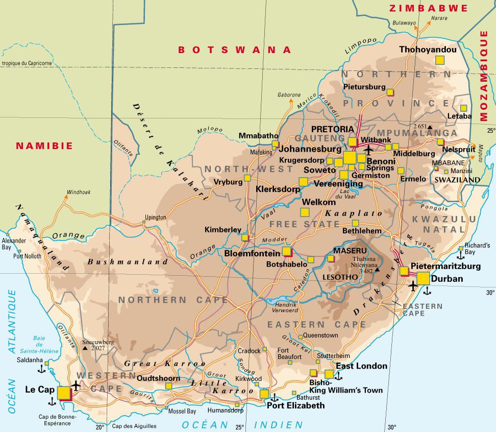 Carte routière de l’Afrique du Sud | Freytag & Berndt – La ...