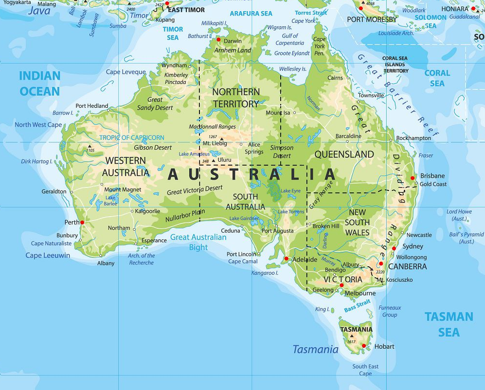 australie carte