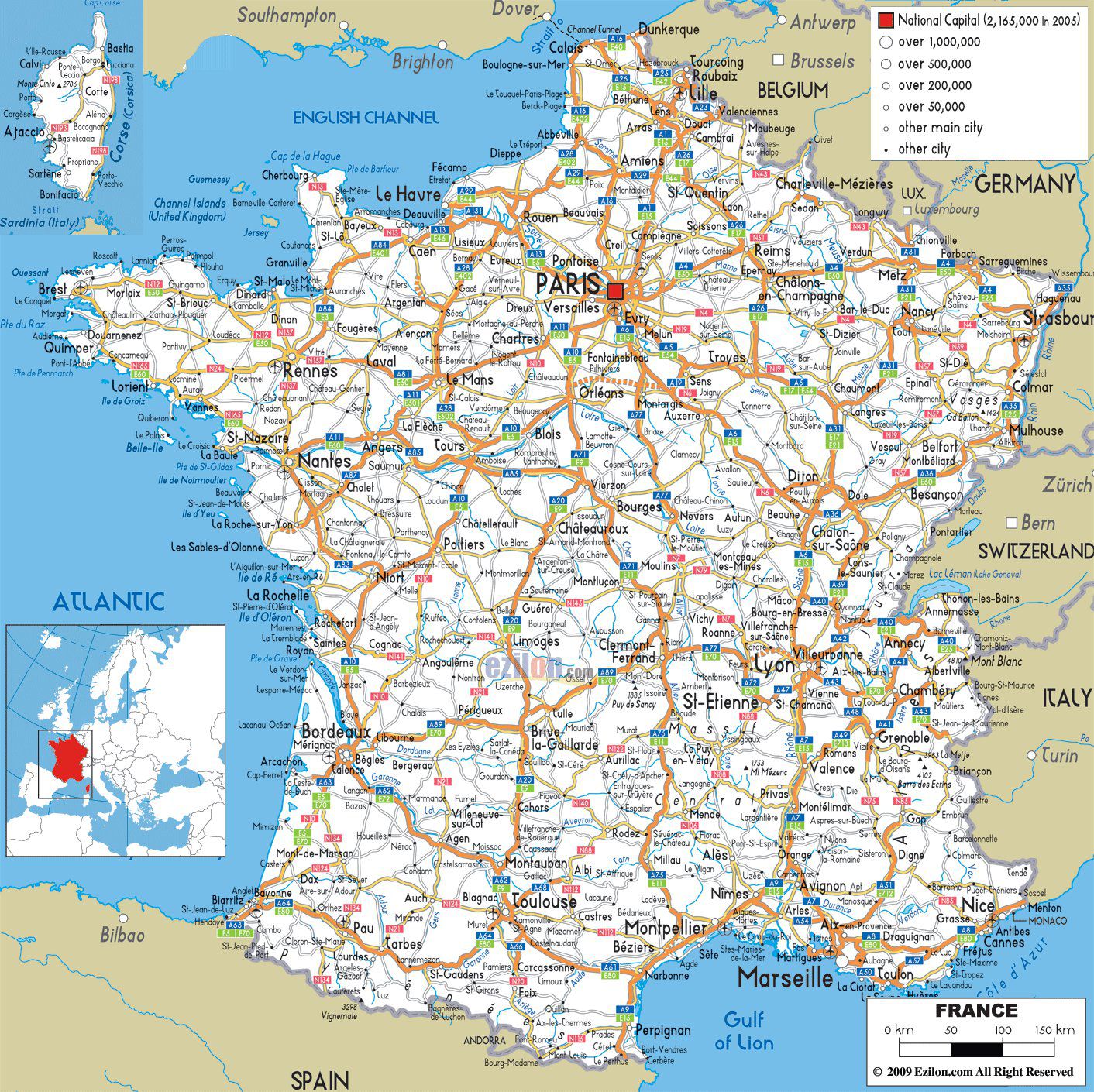 Carte de France - France carte des villes