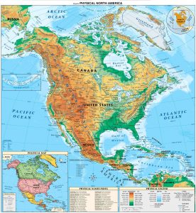 Carte de l'Amérique du Nord et Centrale Carte de l'Amérique du Nord et Centrale