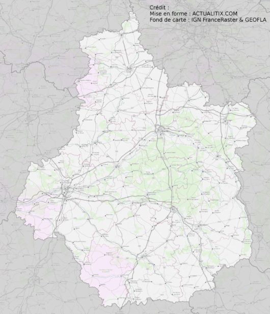 Carte du Centre-Val de Loire