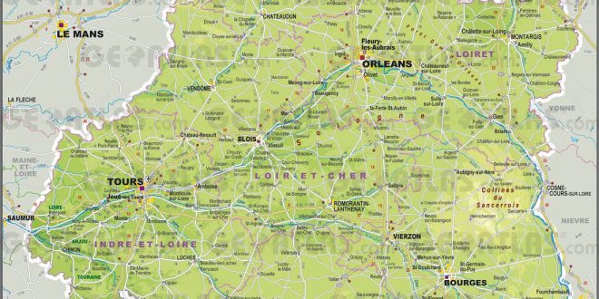 Carte du Centre-Val de Loire - Centre-Val de Loire carte des villes