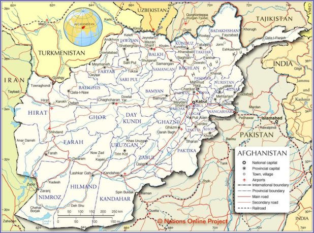 Carte de l'Afghanistan