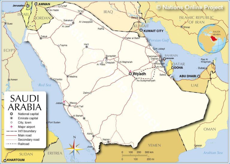 Carte de l'Arabie Saoudite - Arabie Saoudite carte des villes, relief