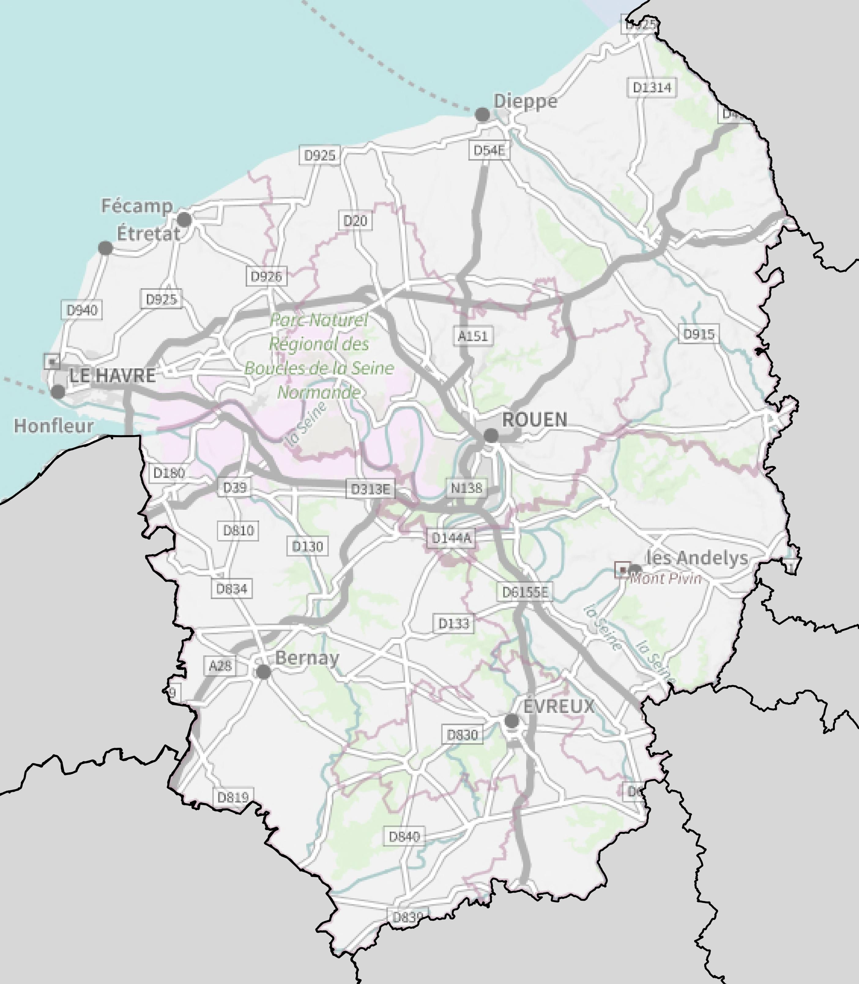 carte region haute normandie