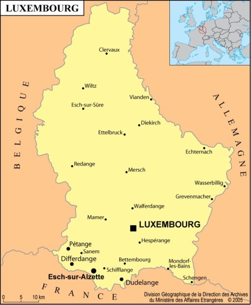 Luxembourg carte