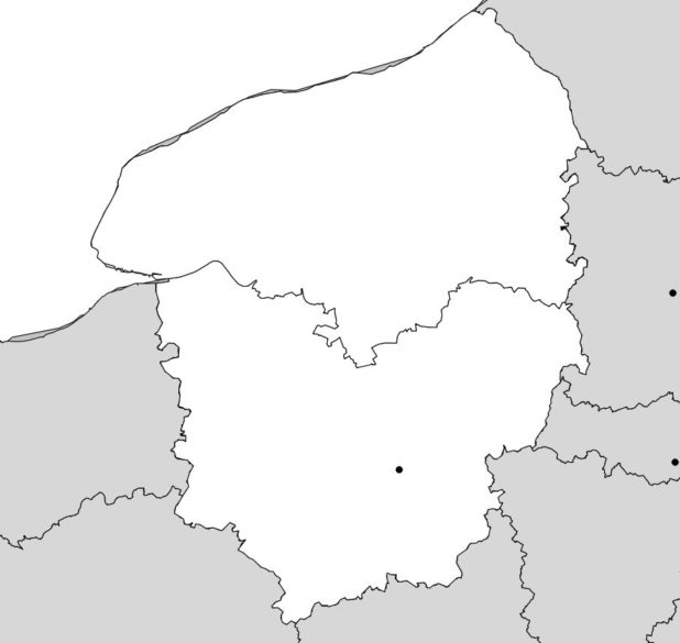 Carte vierge de la Haute Normandie