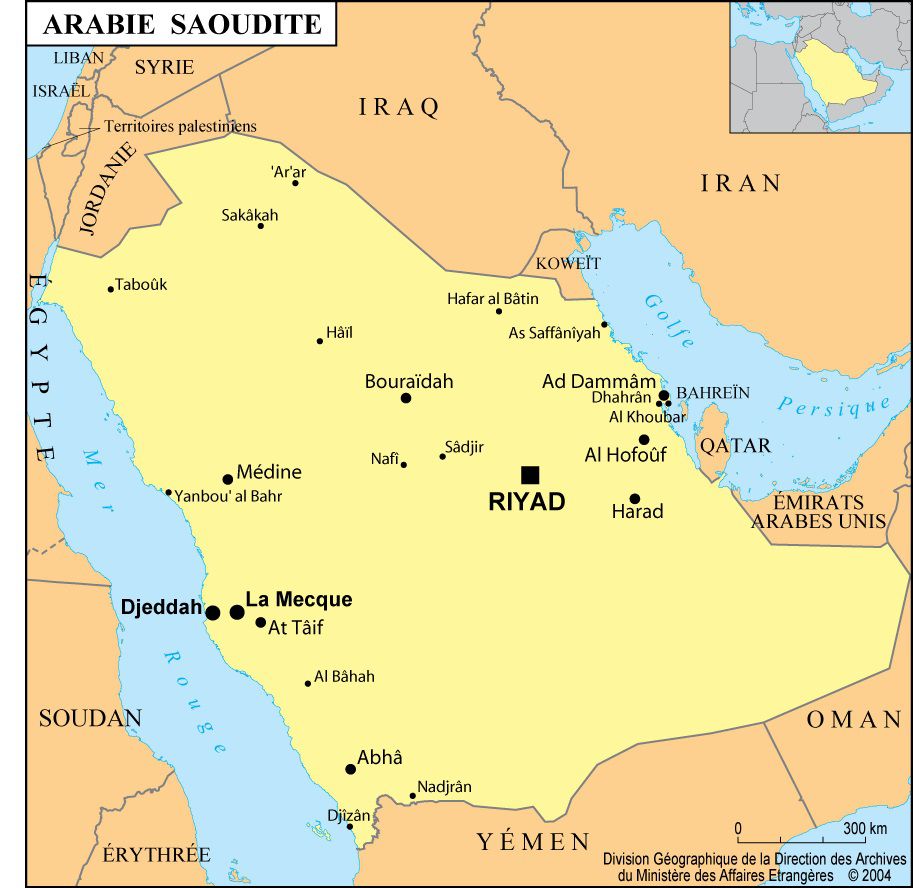 Arabie Saoudite carte