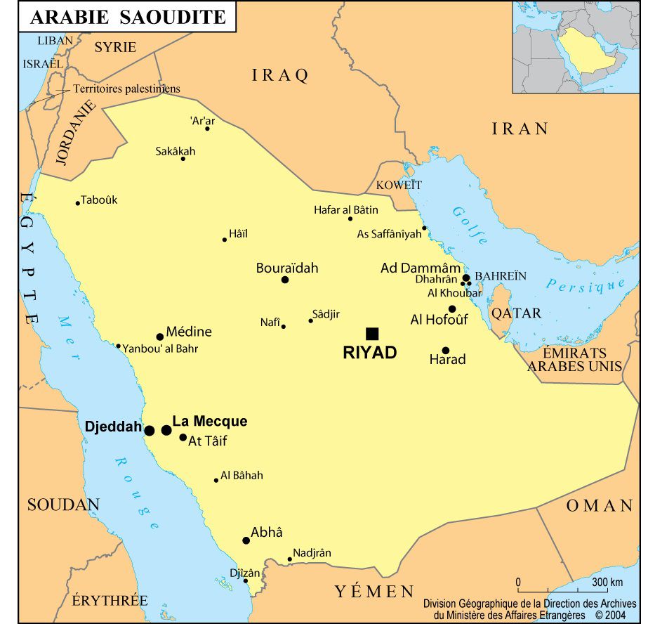 carte d arabie saoudite