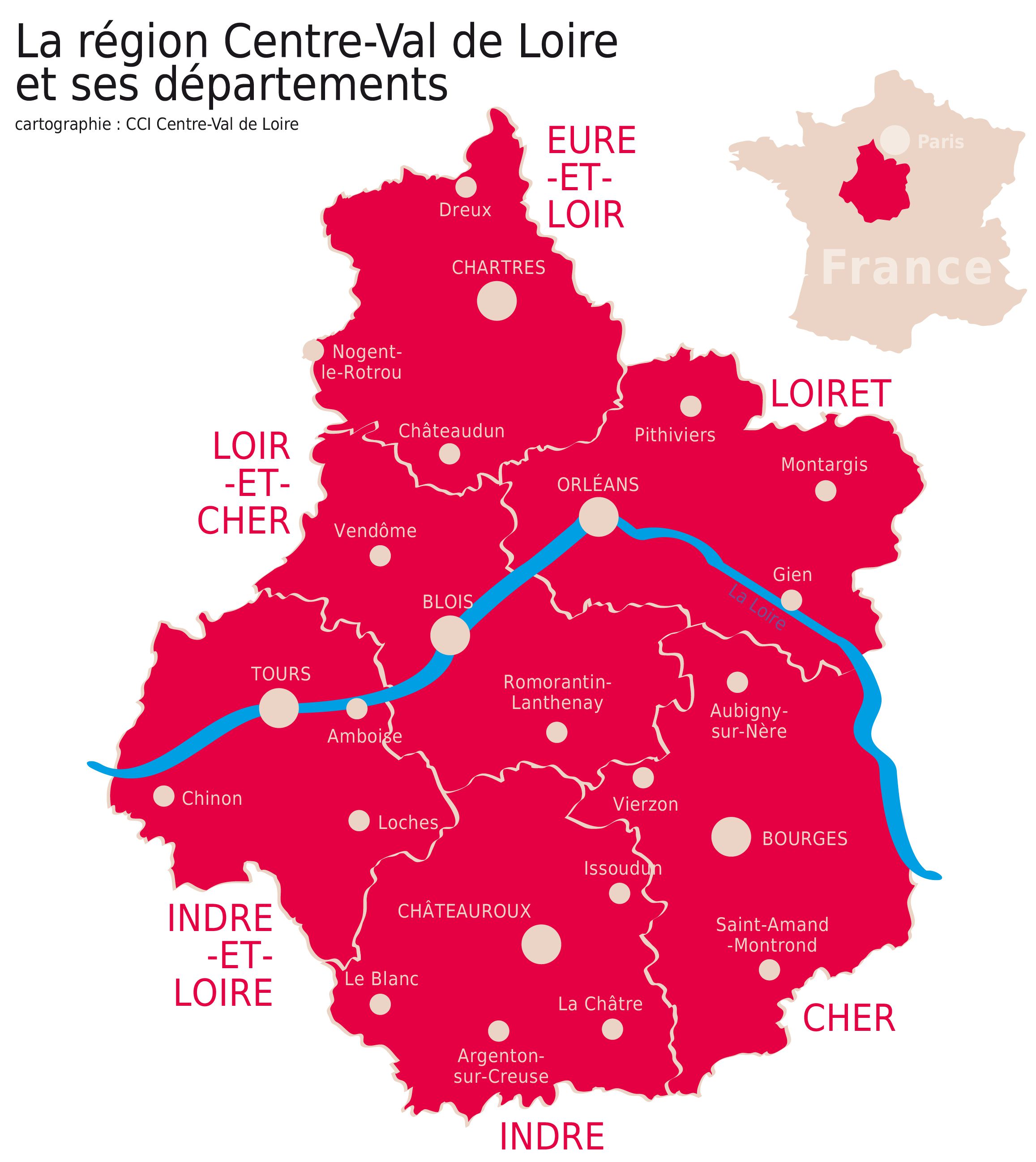 Central region. Регион Франции Centre Val de Loire. Centre Val de Loire на карте. Центр-Валь-де-Луар карта. La Région Centre-Val-de-Loire карта.