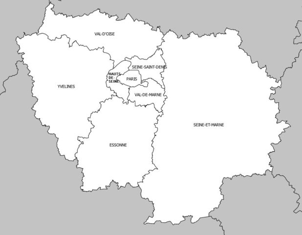 Nom des départements de la région Île-de-France