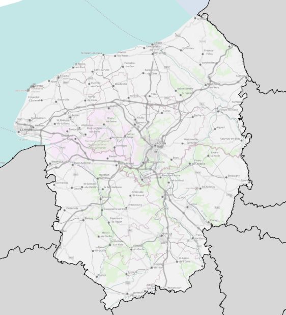 Haute Normandie carte détaillée