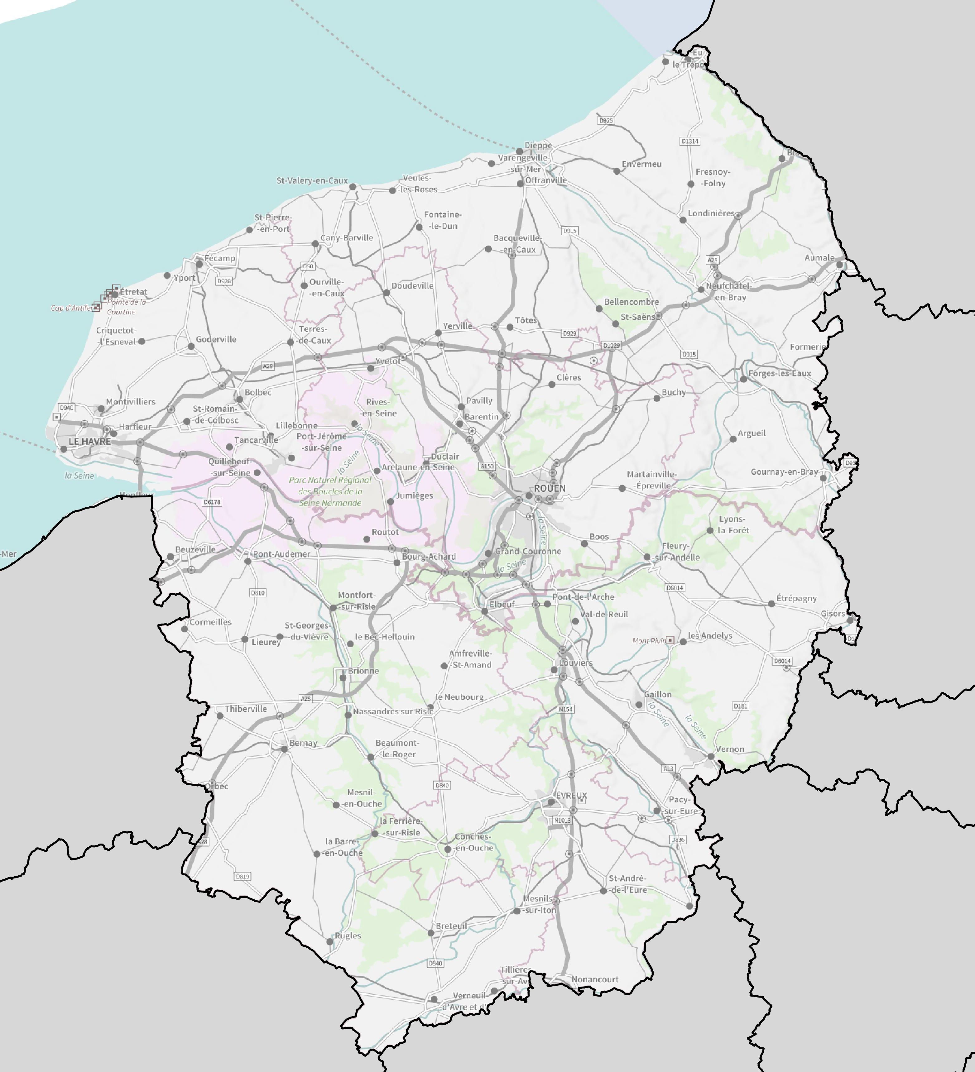 carte de haute normandie