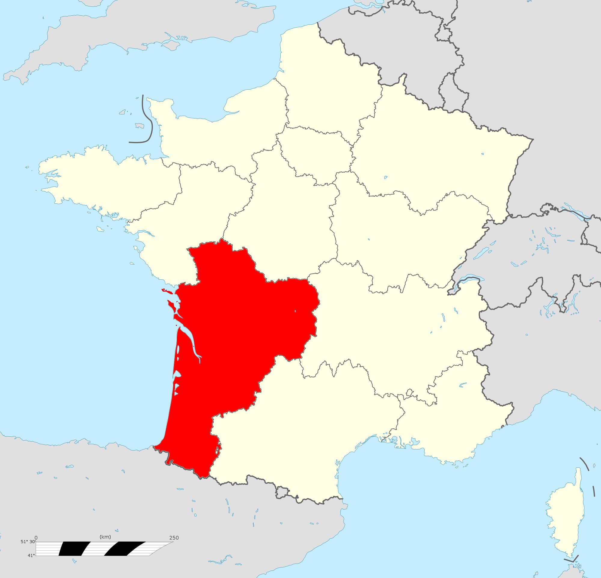 Où se trouve la Nouvelle-Aquitaine en France ?