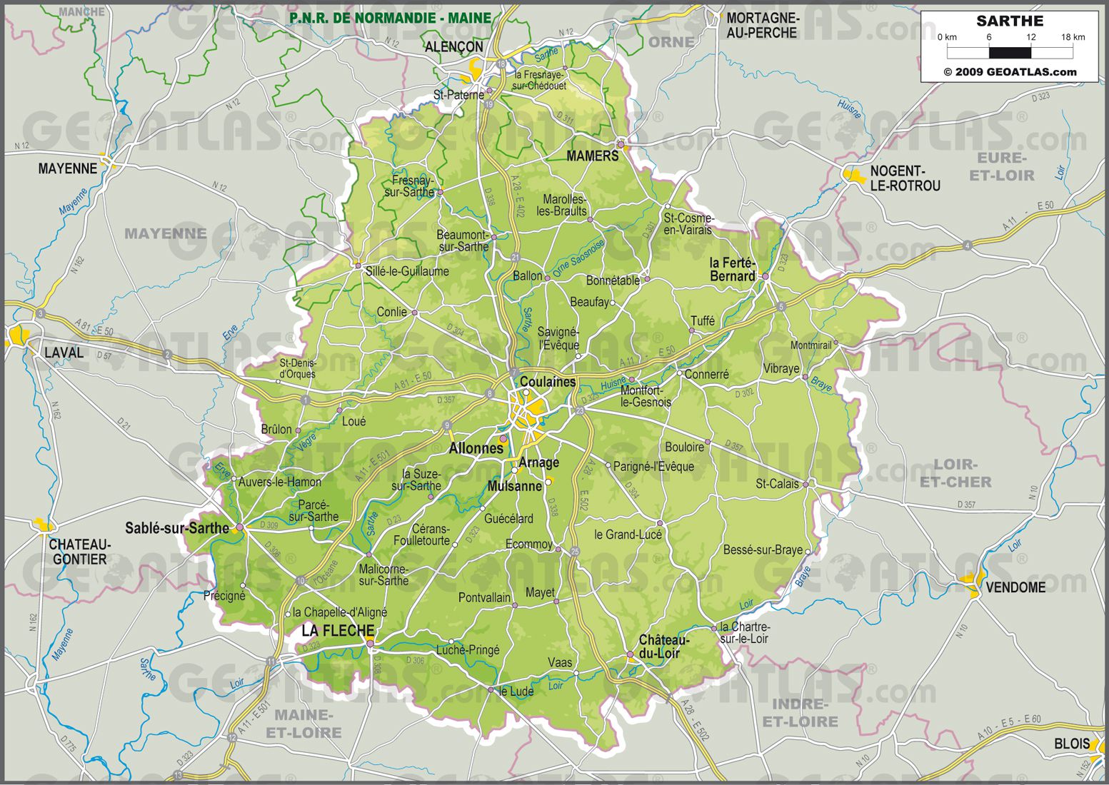 Carte de la Sarthe - Sarthe carte des villes, communes ... Carte de la Sarthe - Sarthe carte des villes, communes ...