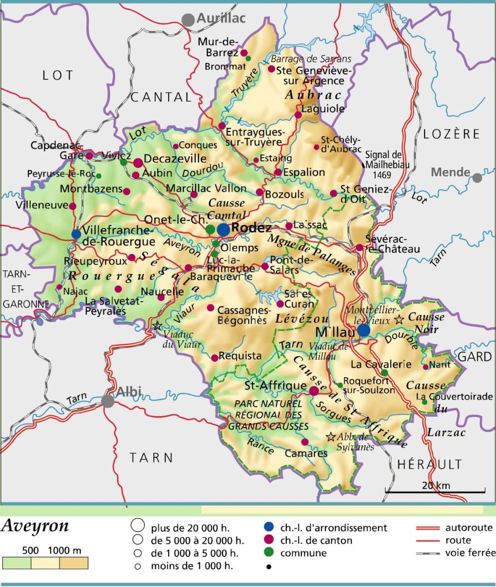 Carte De L Aveyron Aveyron Carte Des Villes Politique Sites Carte De L Aveyron Aveyron Carte Des Villes Politique Sites