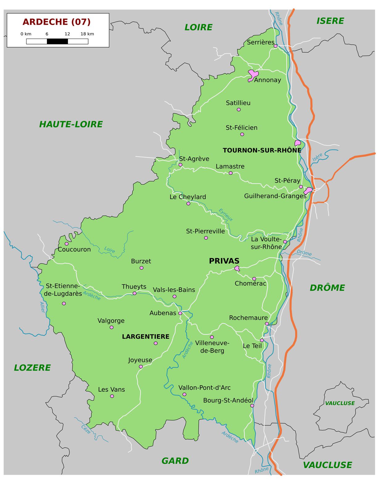 carte de l ardeche