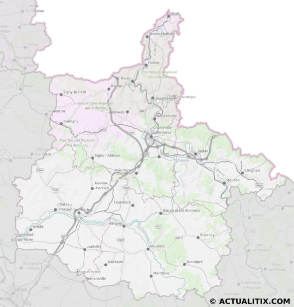 Carte des Ardennes