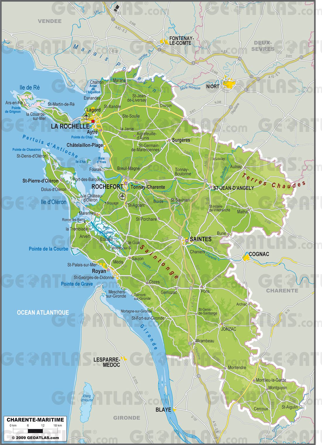 Carte Charente-Maritime - Politique Carte Charente-Maritime - Politique