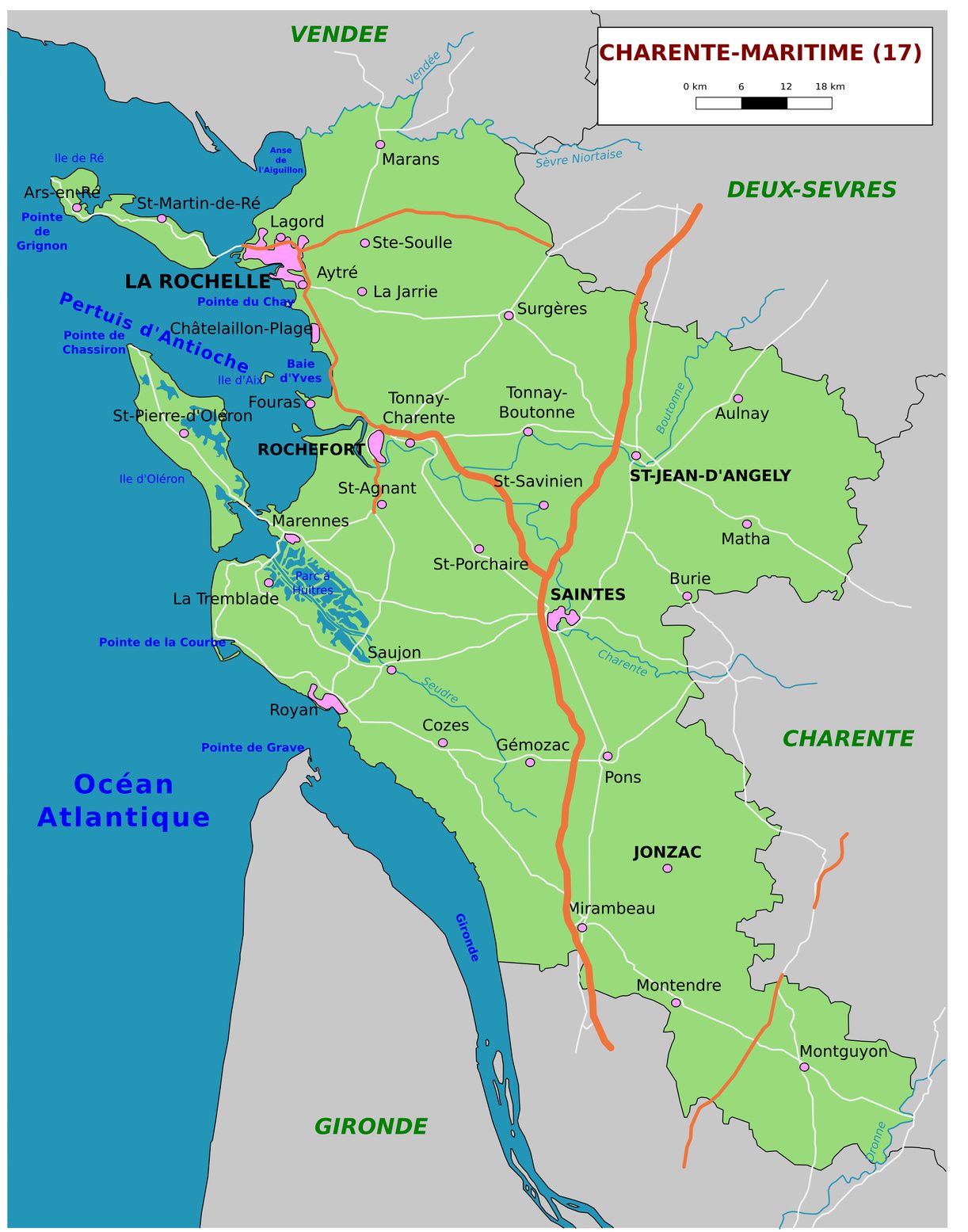 carte de charente maritime