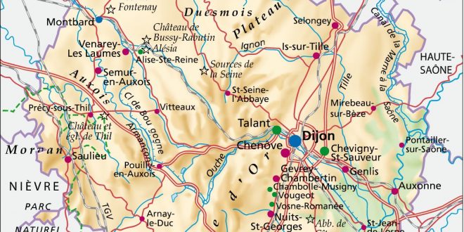 Carte De La Cote D Or Détaillée