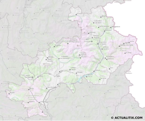 Carte Hautes-Alpes