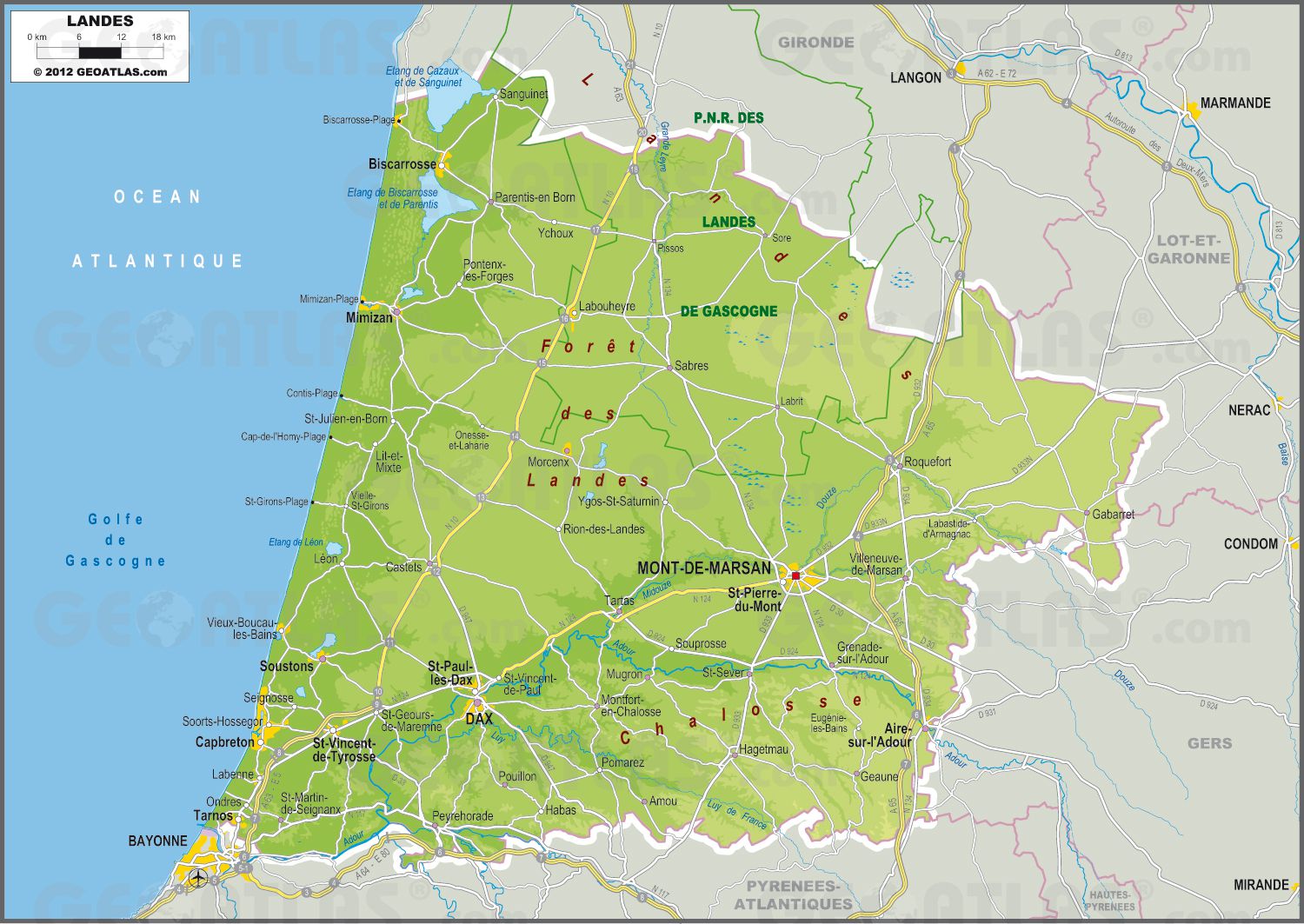 landes-carte