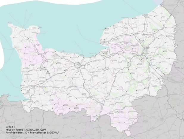 Carte de la Normandie