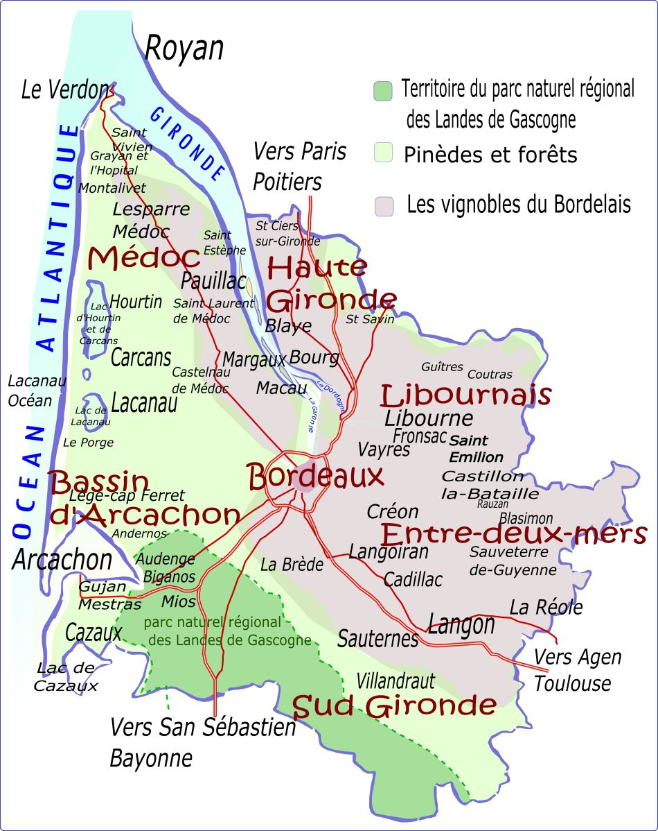Carte De La Gironde Gironde Carte Des Villes Communes Relief Sites Carte De La Gironde Gironde Carte Des Villes Communes Relief Sites