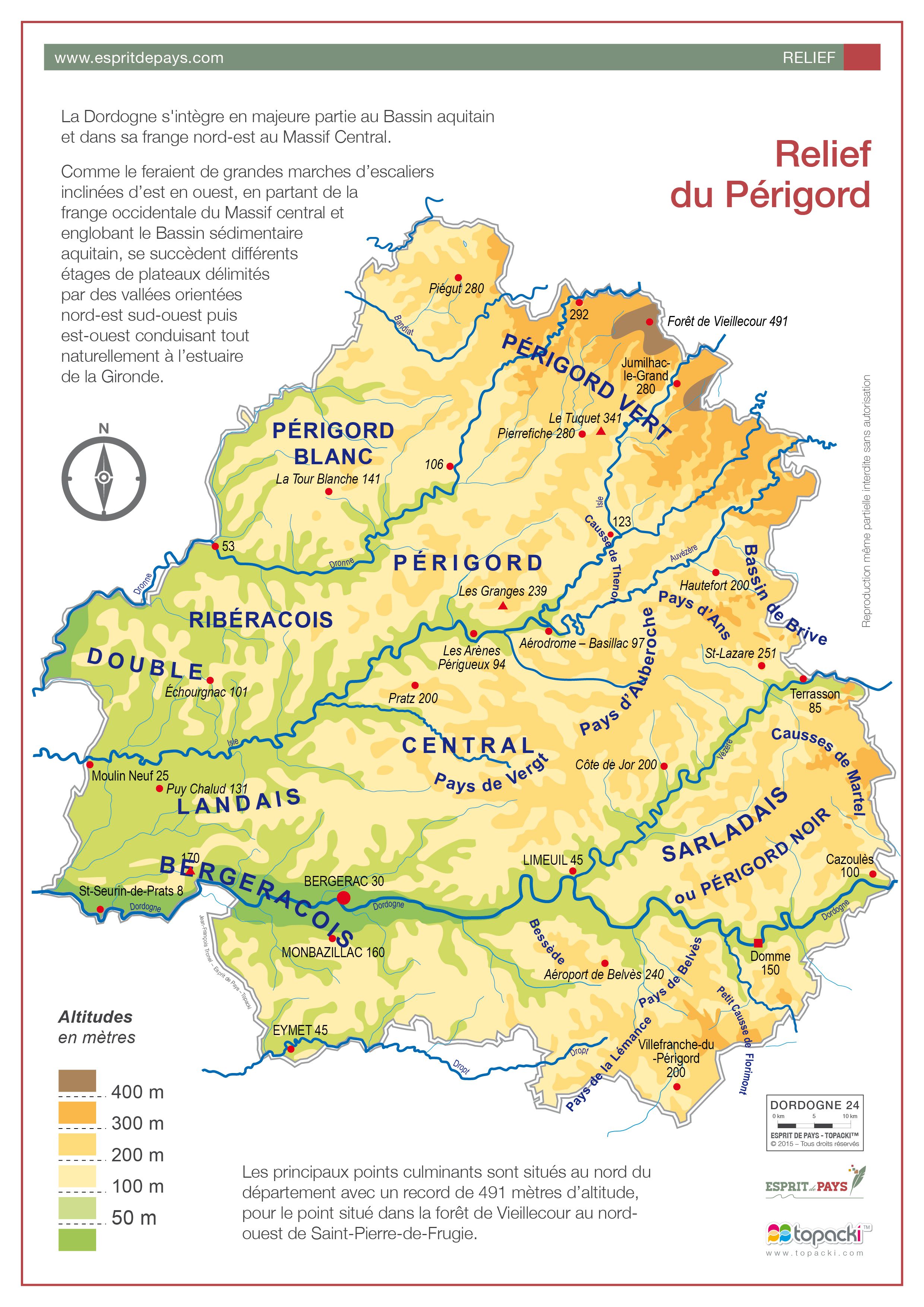 De Dordogne Frankrijk Kaart - Vogels