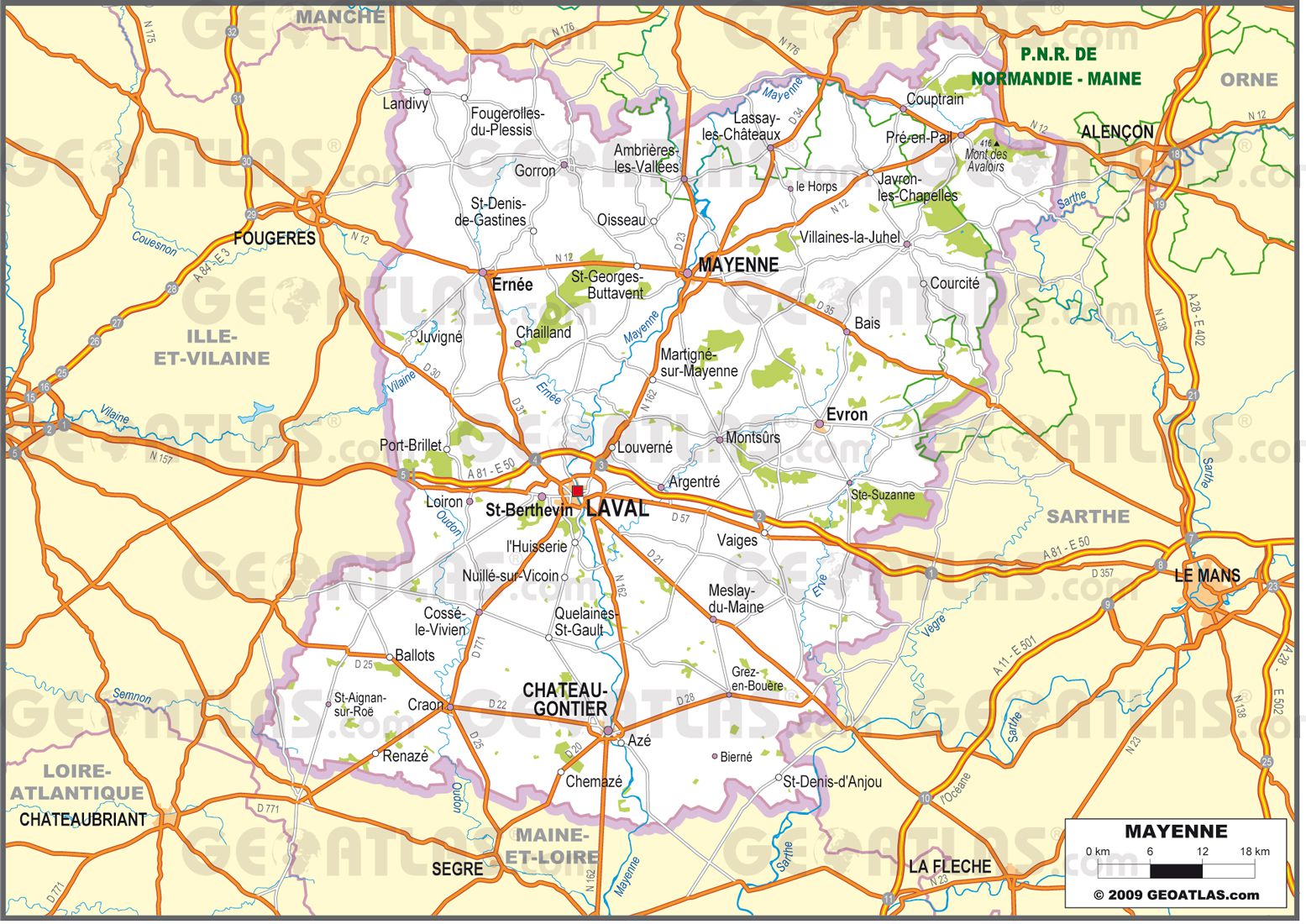 plan de la mayenne