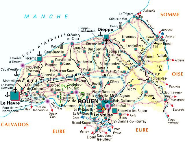 Carte de la Seine-Maritime Carte de la Seine-Maritime