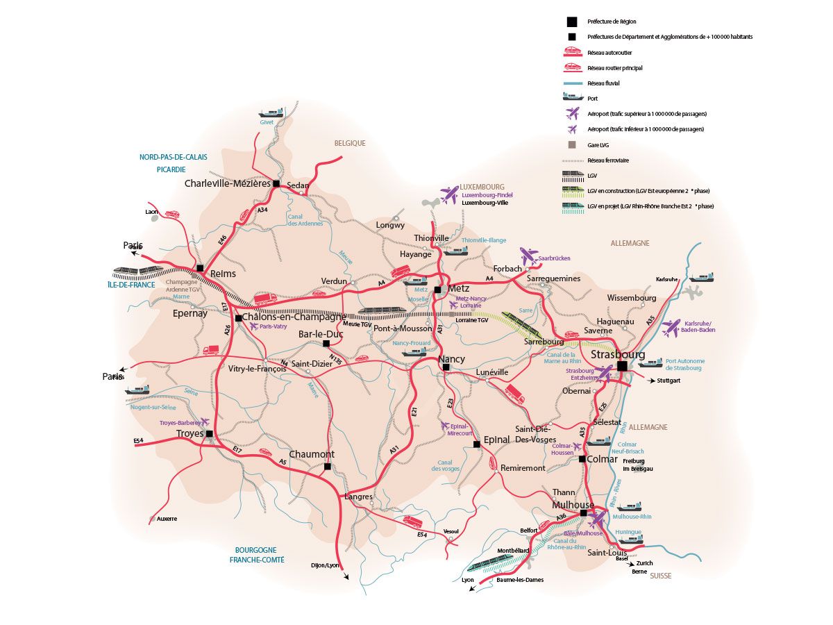 Infos sur : carte est de la france - Arts et Voyages