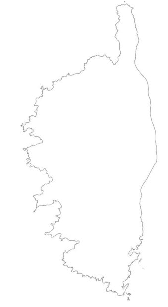 Carte vierge de la Corse