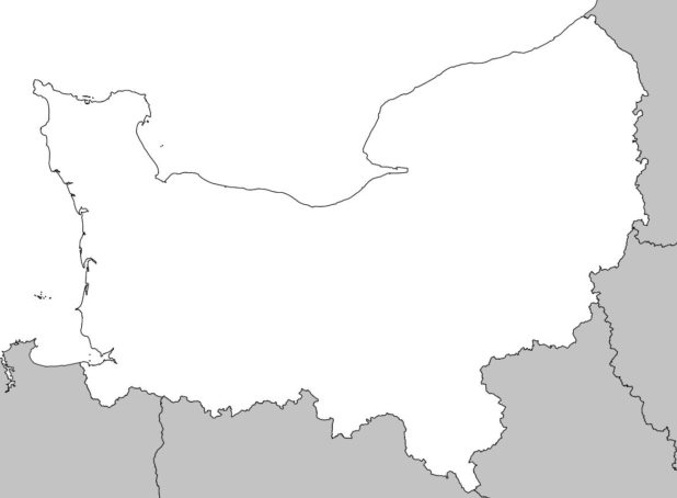Carte vierge de la Normandie Carte vierge de la Normandie