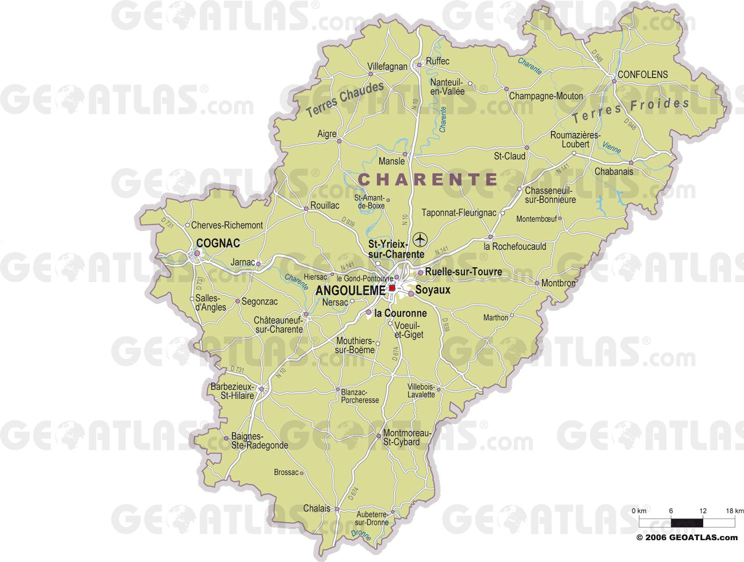Carte De La Charente Charente Carte Du D partement 16 Villes Sites Carte De La Charente Charente Carte Du D partement 16 Villes Sites