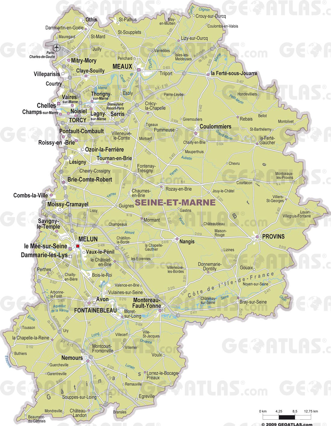 Carte De La Seine et Marne Seine et Marne Carte Des Villes Communes 