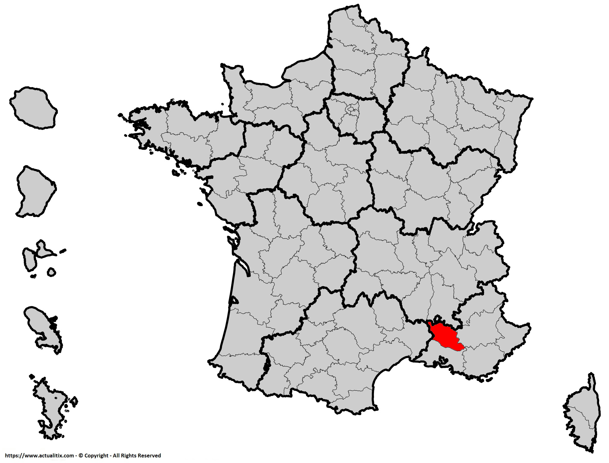 departement du vaucluse carte de france